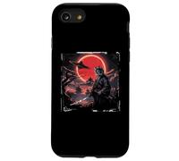 Samurai Ninja Cat Warrior Sumi-e UFO Ukiyo-e Sci Fi Japanese Case for iPhone SE (2020) / 7/8
