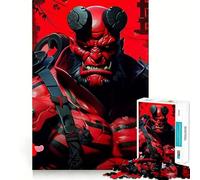 Samurai Ninja Hell Demon Jigsaw Puzzles for Adults1000 Pieces Mind Skill Toy Quiet Hobby Design Assembly (38x26cm)