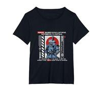 Samurai Ninja Japanese Japan T-Shirt, Women's Plus, Black, 1X