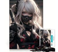 Samurai Ninja Jigsaw Puzzles 1000 Pieces for Adults Boost Memory Peaceful Fun Premium Cut Memorable Gift (38x26cm)