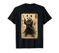 Samurai Ninja Panda Japanese Art Anime Ukiyo-e Graphic T-Shirt