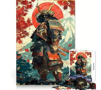 Samurai of Crimson Dawn 1000 Piece Jigsaw Puzzles for Adults Jigsaw Recall Boost Mental Relax Smooth Cut Birthday Gift (38x26cm)