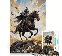 Samurai on Horseback 1000 Piece Jigsaw Puzzles for Adults Teenagers Intellect Toy Home Enjoy Quality Cut Classic Gift (38x26cm)