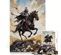 Samurai on Horseback Jigsaw Puzzle 1000 Piece for Adults Intellect Toy Soothing Fun Precise Cut (50x75cm)