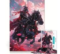 Samurai on Horseback Jigsaw Puzzles 1000 Piece for Teenagers Pure Logic Toy Gentle Relax Clean Cut Fine Art Piece (38x52cm)