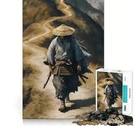 Samurai on Mountain Path Jigsaw Puzzle for Teenagers 1000 Pieces Boost Memory Relaxing Fun Premium Cut Stylish Gift (38x52cm)