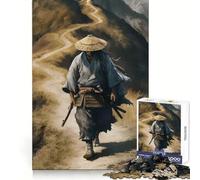 Samurai on Mountain Path Jigsaw Puzzle for Teenagers 1000 Pieces Boost Memory Relaxing Fun Premium Cut Stylish Gift (38x52cm)