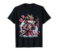 Samurai Otter with Cherry Blossom Armor Water T-Shirt