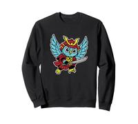 Samurai Owl Retro Winged Warrior Sweatshirt