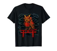 Samurai Owl Warrior Spirit Japanese Myth Torii Gate Battle T-Shirt