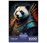 Samurai Panda 1000 Piece Jigsaw Puzzle Paper for Adults Warrior Costume Puzzle Game for Family Relaxation Focus Home Gift 70x50cm/1000pcs
