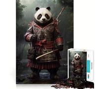 Samurai Panda Hard Jigsaw Puzzle for Adults 1000 Pieces Recall Boost Quiet Calm Smooth Cut Classic Gift (50x75cm)