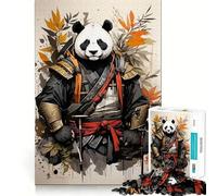 Samurai Panda Jigsaw Puzzles for Adults 1000 Piece Strengthen Recall Casual Fun Quality Edge Stylish Gift (50x75cm)