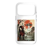 Samurai Panda UFO Alien Invasion Japanese Ukiyo-e Case for iPhone 17 Pro