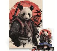 Samurai Panda Uikyo Jigsaw Puzzles 1000 Pieces for Adults Boost Memory Peaceful Fun Premium Cut Memorable Gift (38x52cm)