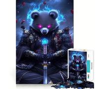 Samurai Panda Warrior Aniaml 1000 Piece Jigsaw Puzzles for Adults Jigsaw Recall Boost Mental Relax Smooth Cut Birthday Gift (38x52cm)