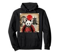 Samurai Panda Warrior Dark Japanese Mythology Design Pullover Hoodie