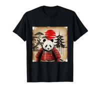 Samurai Panda Warrior Dark Japanese Mythology Design T-Shirt