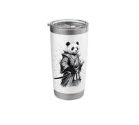 Samurai Panda Warrior Japanese Ink Art Graphic Ukiyo-e Art Stainless Steel Insulated Tumbler