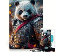 Samurai Panda Warrior Jigsaw Puzzle 1000 Piece for Teenagers Logic Sense Toy Calm Pastime Smooth Edge Premium Gift (38x52cm)