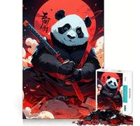 Samurai Panda with Katana Jigsaw Puzzle 1000 Piece for Adults Intellect Toy Soothing Fun Precise Cut (38x26cm)