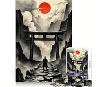 Samurai Path to The Red Sun 1000 Piece Jigsaws for Teenagers Puzzle Improve Recall Casual Relax Exact Edge Stylish Gift (50x75cm)