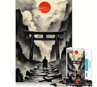 Samurai Path to The Red Sun Jigsaw Puzzle for Teenagers 1000 Pieces Boost Memory Relaxing Fun Premium Cut Stylish Gift (38x26cm)