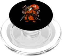 Samurai Penguin Warrior Japan Traditional Manga Art PopSockets PopGrip for MagSafe