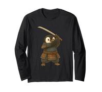 Samurai Penguin with Katana Sword Fight Art Long Sleeve T-Shirt
