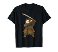 Samurai Penguin with Katana Sword Fight Art T-Shirt