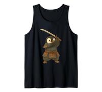 Samurai Penguin with Katana Sword Fight Art Tank Top