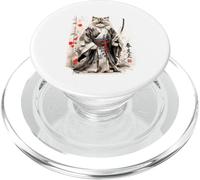 Samurai Persian Kitty Cat Warrior. Japan Design PopSockets PopGrip for MagSafe