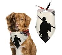 Samurai Pet Scarf Exquisite Fashion Dog Bandanas Breathable Triangle Cat Dogs Bibs Scarf for Dog Bandana for Small Medium Large Kerchief