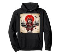 Samurai Pig Warrior Parody Japanese Anime Art Pullover Hoodie