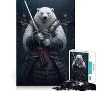 Samurai Polar Bear 1000 Piece Jigsaw Puzzles for Adults Teenagers Intellect Toy Home Enjoy Quality Cut Classic Gift (38x26cm)