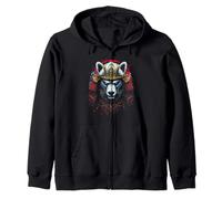 Samurai Polar Bear Zip Hoodie