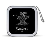 Samurai Portable CD Case 40 Capacity DVD Collection Holder Zipper Storage Wallet for Car Home Travel