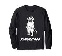 Samurai Pug | Funny Katana Warrior Dog Long Sleeve T-Shirt