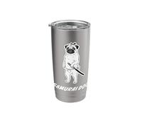 Samurai Pug | Funny Katana Warrior Dog Stainless Steel Insulated Tumbler