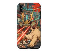Samurai Pug Giant Kaiju Laser Eyes Cyberpunk Japanese Art Case for iPhone XS Max