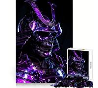 Samurai Purple Skull Mask 1000 Piece Jigsaw Puzzles for Teenagers Jigsaw Wise Think Toy Relax Time Clear Cut Festival Gift (38x26cm)