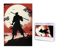 Samurai Puzzles 500 Pieces Personalized Jigsaw Puzzles Photos Puzzle for Adults Challenging Picture Puzzle with Storage Bag Jigsaw for Men Women Home Decor (19.7" x 29.5")