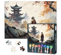 Samurai Puzzles for Adults 1000 Pieces - Temples in Japan Jigsaw Puzzle | Japanese Landscape Premium 1000-Piece Challenging Puzzle for Adults Gifts 27.5" x 19.6"