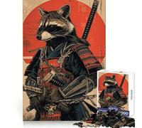 Samurai Raccoon 1000 Piece Jigsaws for Adults Puzzle Strengthen Recall Stress Relief Quality Edge Bday Surprise (50x75cm)