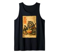 Samurai Raccoon Eating Ramen Scroll Phone Ninja Raccoon Tank Top