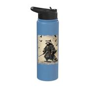Samurai Raccoon, Japanese Warrior Art | Anime & Samurai Stainless Steel Insulated Water Bottle