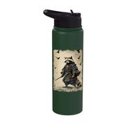 Samurai Raccoon, Japanese Warrior Art | Anime & Samurai Stainless Steel Insulated Water Bottle