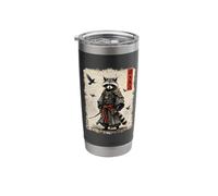 Samurai Raccoon, Japanese Warrior Art | Vintage Anime Stainless Steel Insulated Tumbler
