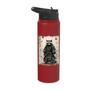 Samurai Raccoon, Japanese Warrior & Art | Vintage Anime Stainless Steel Insulated Water Bottle