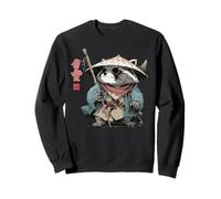 Samurai Raccoon Japanese Warrior Ukiyo-e Style Sunset Sweatshirt